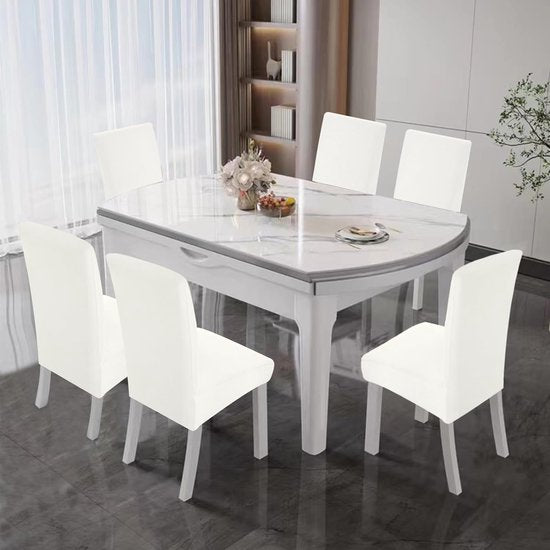 Spandex stof stoelhoes: stoelhoezen zijn gemaakt van hoogwaardig polyester en spandex, superzacht, comfortabel, duurzaam en kreukvrij