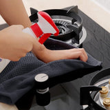 Theedoeken, 100% katoen, set van 6, 32 x 72 cm, zachte theedoeken, keukendoeken, absorberende keukendoeken, dikke premium theedoek, vaatdoek, schoonmaakdoekjes, donkergrijs