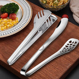 Serveertang, spaghettitang, aspergetang, roestvrijstalen slatang, geschikt voor pasta, salade, gegrild vlees, vaatwasmachinebestendig (2 stuks)