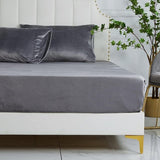 Fleece hoeslaken, 90 x 200 cm, grijs, winter, fluweel, warm, behaaglijk, boxspringbed, badstof laken, flanel, hoeslaken, effen patroon, hoeslakens, set van 90 x 200 cm voor hoge matras, matrashoogte 25-30 cm