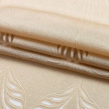 Gordijngordijn, bladeren, jacquard winkel, gordijnen, semi-transparant, stof, voile, decogordijn, lichtdoorlatend, raamgordijn, gordijn met ogen, zacht, 140 x 245 (b x h) cm, beige (1 stuk)