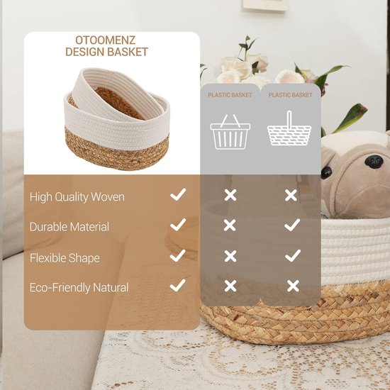 Opberger crèmewit Katoen