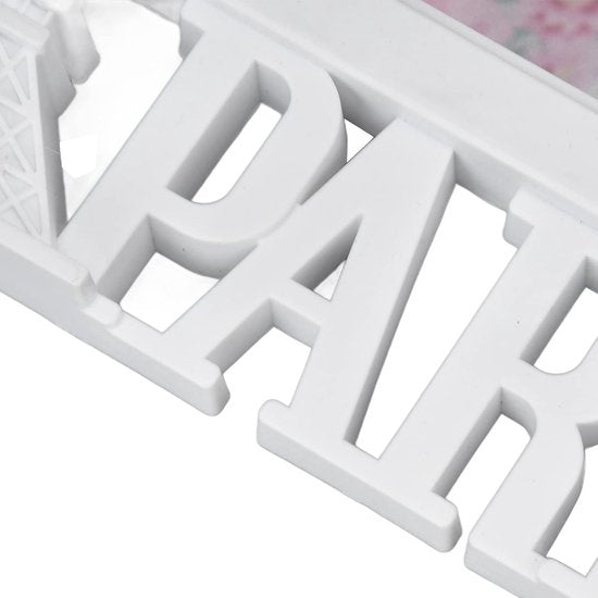 10,2 x 15,2 cm dubbele fotolijst, Eiffeltoren, bureaufotolijst, verticale en horizontale opening, moderne fotolijst, bureaulijst voor foto's