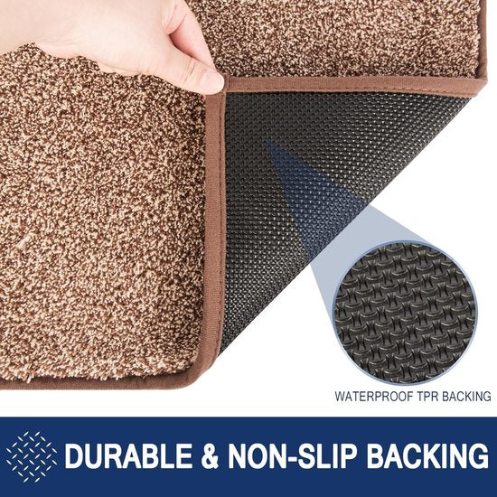 Schoonloopmat, voor binnen, 50 x 80 cm, antislip, machinewasbare vloermat, schoonloopmat, entreemat met waterabsorberende deurmat voor hond, ingang, voordeur en hal