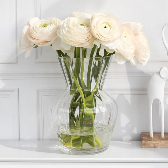 Vaas,hoogte: 27,5 cm, diameter: 19,5.transparant