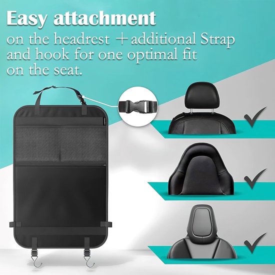 Rugleuning, beschermt autokinderen, rugleuningbescherming, sportstoel, autostoelbeschermer, autostoelorganizer, multifunctionele haak voor autostoel, rugleuning, haak, stoel, rugsteun
