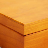 Keepsake Box - Grote houten kist met scharnierend deksel - Rustieke decoratieve houten opbergdoos met blauw fluwelen voering en een antieke sluiting - Heren sieradendoos - Perfect voor