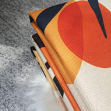 Kussensloop 40 x 40 cm, set van 4 decoratieve kussenhoezen, 40 x 40 cm, oranje, voor tuinlounge, bank, sierkussen, woonkamer, slaapkamer, kussenslopen, tuin, outdoor, bankkussen, sierkussen