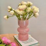 Moderne vaas, hydrocultuur glazen bloemenvaas, tulpenvaas, glazen blaasvaas voor bloemen, drielaagse glazen vaas voor decoratie, geometrische glazen vaas voor thuis, kantoor, bruiloft, feest