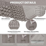 Badkamertapijt, antislipbadmat, wasbare badmat voor badkuip, douche en badkamer, toilet, microvezel, chenille, absorberend, 43 x 61 cm (lichtgrijs)