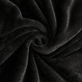 Fleecedeken/knuffeldeken - flanel, extra zacht en warm - kreukbestendig/verkleurt niet, te gebruiken als bedsprei of deken op de bank - 150 x 200 cm - Zwart