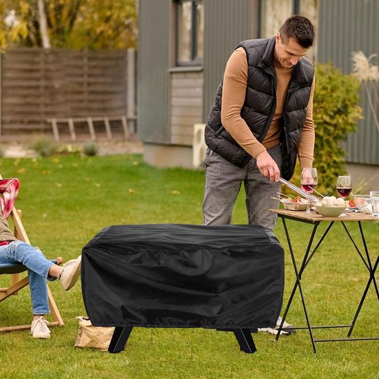 Beschermhoes voor pizzaoven, zwart, outdoor, waterdicht, voor accessoires, 55 x 55 x 27 cm