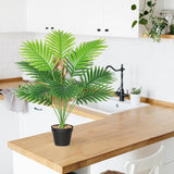 Kunstplanten, groot areca, kunstpalm, 68 cm hoog, 12 takken in pot, kunstmatige plant, tropisch, Hawaï, groen, nepplant, Real Touch planten, kunstbloem, decoratie, kantoorplant, groene plant,