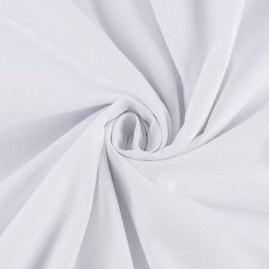 Deluxe Beddengoedset, 155 x 220 cm, 100% katoen, dekbedovertrek met kussensloop 80 x 80 cm, hoogwaardig dekbedovertrek met ritssluiting, Made in EU, wit, 155 x 220 cm