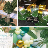 78 stuks 8 soorten nepbladeren, tropische palmbladeren, monsterabladeren, safaripark kunstmatige bladeren,