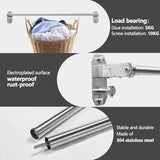 Towel Rail No Drilling Brushed Stainless Steel 40 cm, Screws or Self-Adhesive Way, Stylish Towel Holder for Kitchen, Guest Bathroom, Shower Door, Washbasin, Bathroom