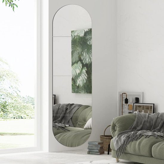 Set van 4 acrylspiegeltegels, zelfklevend, spiegelwand 30 x 30 cm, spiegel zelfklevend, spiegelwand over de volledige lengte, spiegel om op kast te plakken, zelfklevende spiegel, tegelspiegel, zelfklevend