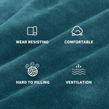 Thick fluwelen bankovertrekken, 3-zits - super stretch, antislip, voor honden- en kattenharen, huisdiervriendelijk- 1-delige elastische meubelbescherming, pluche bankovertrekken, 3-zits - Zwartgroen