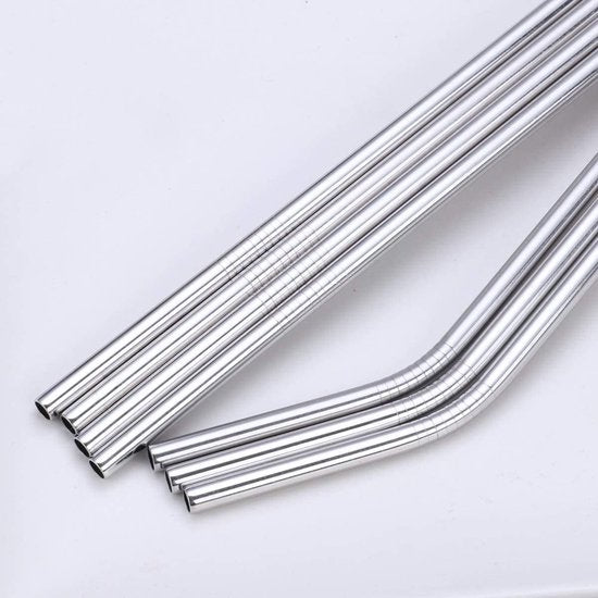 Pak met 18 rietjes (zwart/koper/goud/veelkleurig/zilver)