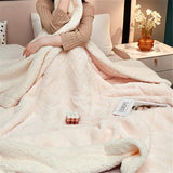 Wollige Sherpa knuffeldeken, hoogwaardige schapendeken, super warme fleecedeken als bankdeken, sprei of woondeken, bankdeken, beige, 150 x 200 cm