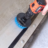 Krachtreinigingsborstels, 6-delige borstelopzetset, gezeste schacht, middelhard boorborstels voor tegels, keramiek, hout, kunststof, blauw middelhard, voor accu schroevendraaier en boormachine