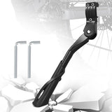 Fietsstandaard 24-29 inch, 3 gaten zijstandaard fiets, aluminium fietsstandaard basis, 35-41cm in hoogte verstelbare fietsstandaard, antislip achterstandaard voor racefiets, MTB, stadsfiets