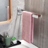 Towel Rail Drilling Stainless Steel Towel Rail Square Double Towel Holder Drilling Towel Holder Bathroom Kitchen Towel Holder Double Arm Bath Towel Holder Wall Silver 39 cm