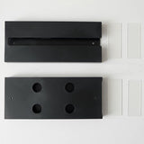 2 stuks wijnglashouders, omgekeerde wijnglashouders, hangende wijnglashouder, voor familie, restaurant, hotel, bar (zwart)