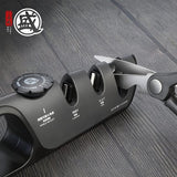 Professionele messenslijper, eenvoudige messenslijper met verstelbare hoekknop, Japanse multifunctionele keukenmessenslijper en polijstmachine