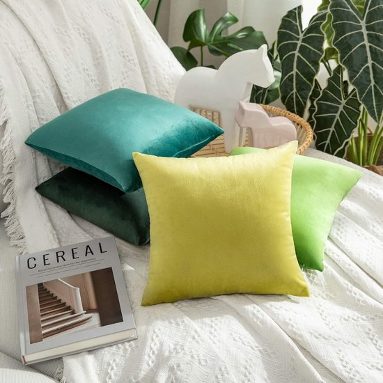 Sierkussensloop, set van 2 stuks, zonder vulling, decoratieve kussensloop, decoratieve hoes met verborgen ritssluiting. Translation: Decorative pillowcase, set of 2 pieces, without filling, decorative pillowcase, decorative cover with hidden zipper.