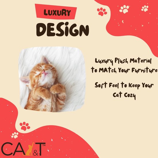 Krabpaal klimboom met bereik van vloer tot plafond, klimboom plafondhoogte verstelbaar, kattenboom kattenkrabpaal speelboom kattenmeubel kattenkrabtoren voor katten