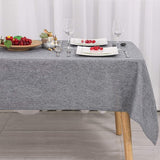 Tafelkleed linnenlook vierkant tafelkleed waterafstotend tafellinnen, 1 stuk, 135 x 160 cm, grijs