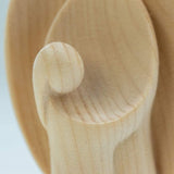 Moderne cadeaus uit Arvenhout - met meisjes - hoogte 9cm - cadeau voor de doop van Kerstmis - handwerk uit Zuid-Tirol