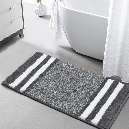Microvezel zachte badmatten en badmatten, groot, 60 x 120 cm, wollig, waterabsorberend, wasbaar, antislip, douchemat, voor woonkamer, slaapkamer