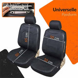 Autostoelhoezen voorstoelen | Kunstleer beschermhoezen Set Universeel Zwart | Auto-accessoires Interieur Stoelbeschermers