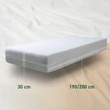 Matrashoes van Microvezel Badstof - Elastische en Aanpasbare | 180 x 190/200 cm | Matrashoogte Tot 30 cm