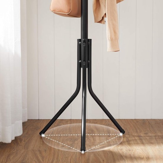 Kledingstandaard, hoogte 182 cm, standvastig, zwart/wit