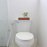 Badkamerijdelheid Trays Toiletcontainer Mandopslag Lange smalle handdoekopslagmand voor opslag, Decoratief (Honingbruin 26 x 12,5 x 4,5 cm)