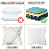 Wit fluwelen kussensloop, 40 x 40 cm, set van 2 bankkussens, goudkleurige geometrische sierkussens, kussenhoezen, moderne sierkussens, overtrek voor slaapkamer, bank, bed