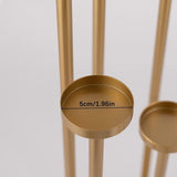 Golden Candle Holder, Pillar Candle, Gold Metal, 9 Arming, Candle Holder Pillar Candle Holder for Wedding, Dining Table, Centrepiece, Decoration, Living Room, Christmas Decoration, 117.5 cm