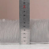 Imitatie lamsvacht schapenvacht tapijt, art bont in superzachte lamsvacht imitatie, wollen tapijt, langharige vachtlook, wil bedkleed, bankmat (60 x 90 cm, grijs)