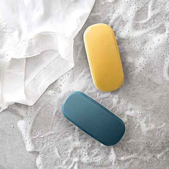 Handwasborstel, zachte borstel, 3 stuks kleurrijke handgehouden details bescherming reinigingsborstel gereedschap voor kleding, schoenen, tapijt, keukenspoelbak, badkamer, badkuip (geel, rood, blauw)