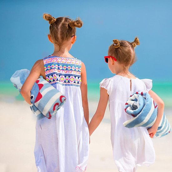 Badponcho, kinderponcho, badhanddoek, baby capuchon, strandhanddoek, cartoon absorberend, kind strandhanddoek, kinderbadhanddoek met capuchon voor strand, zwemmen, douche