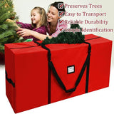 Kerstboomtas extra groot 165 x 38 x 79 cm, 600D Oxford kerstboomopbergtas voor kerstboom van 2,7 m met versterkte handvatten en dubbele ritssluiting