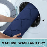 Foam Badkamermat, antislip, zachte badmat, absorberend, wasbaar, onderhoudsvriendelijk, 40 x 60 cm, marineblauw