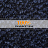 Deurmat, blauw, 40 x 60 cm, waterdicht, wasbaar, duurzame vuilvanger, antislip deurmat voor huisdeur, hal, ingang, keuken, slaapkamer