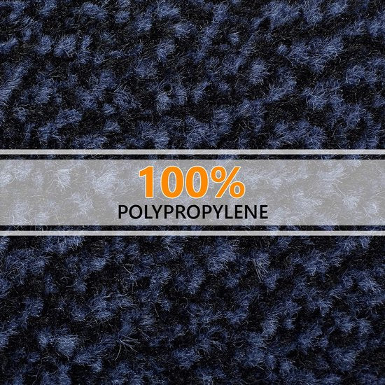 Deurmat, blauw, 40 x 60 cm, waterdicht, wasbaar, duurzame vuilvanger, antislip deurmat voor huisdeur, hal, ingang, keuken, slaapkamer