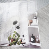 Transparant douchegordijn, 180 x 200 cm, met geometrisch 3D-patroon, waterdicht, met 3 sterke magneten aan de onderkant, EVA-kunststof, antischimmel, badgordijn met 12 haken