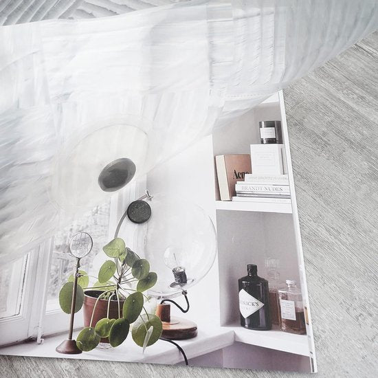 Transparant douchegordijn, 180 x 200 cm, met geometrisch 3D-patroon, waterdicht, met 3 sterke magneten aan de onderkant, EVA-kunststof, antischimmel, badgordijn met 12 haken