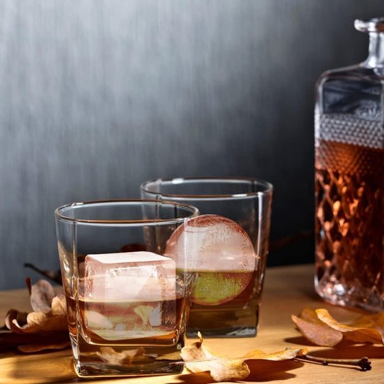 IJsblokjesvorm, bol, siliconen met deksel, 5 cm, ronde ijsbolvorm, BPA-vrij, opvouwbaar, lekvrij, ijsblokjesvorm, groot, 2 stuks